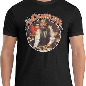 Kenny Music Rogers Shirt Men's Crew Neck Short Sleeve 100% Cotton Made thumbnail-1