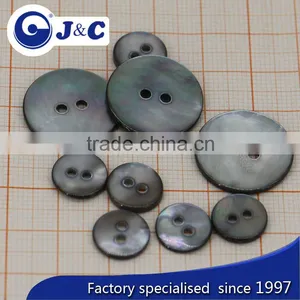 Smoke Black MOP Natural Shell Buttons,black Mother of Pearl Sea Shells Buttons. thumbnail-3