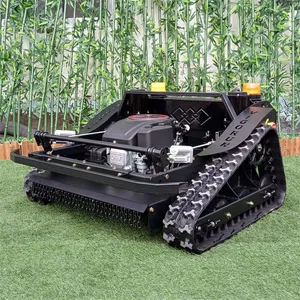Electric Heavy-Duty Rubber Track Remote Control DIY Lawn Mower for Steep Slopes | CE Certified | Safe Efficient | 800mm Cutting thumbnail-1