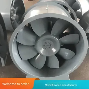 Swf Mixed Flow Ventilator, Pressurized Duct Fan, Made of Fiberglass or Carbon Steel, Suspended Diagonal Flow Fan thumbnail-3