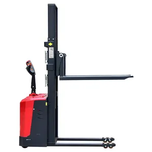 New Style 1.5 T Standing Position Electric Pallet Forklift Full Electric Pallet Stacker With Pedal thumbnail-1