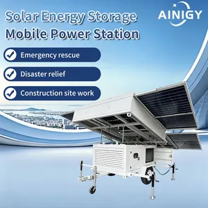 Trailer-Mounted Solar Energy Storage Container Mobile Light Tower thumbnail-1