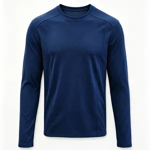 Men's Tight Long-sleeved T-shirt With Round Neck for Fitness Training thumbnail-3