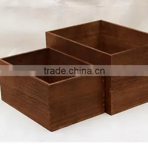 Searun Antique Unfinished Wood Box thumbnail-3