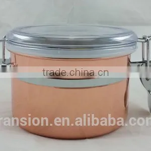 Stainless Steel Kitchen Canister, Stainless Steel Airtight Canister With Clamp thumbnail-1