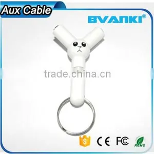 Wholesale Smartphone Accessories 2016 One Male to 2 Female 3.5mm Stereo Male to Female Audio Aux Cable Free Samples Supplier's Choice thumbnail-2