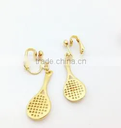 Popular Fashion Gold Earring Jewelry Models Women Battledore Pendant Earring thumbnail-2