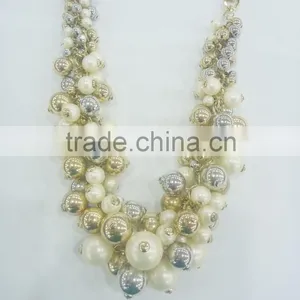 FASHION MULTI BEADED NECKLACE EARRING SET thumbnail-2