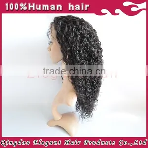 Indian Remy Hair Full Swiss Lace With Elastic Lace in the Middle Short Afro Wigs for Black Women thumbnail-2
