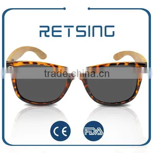 2016 Promotional Nice Design Wood Temple pc Frame Sunglasses Bamboo Wood Sunglasses thumbnail-1