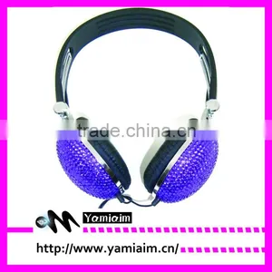 Crystal Rhinestone DJ Over-Ear Headphones thumbnail-1