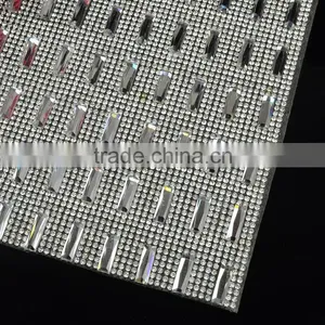 Bling Bling 24X40cm Hot Fix Rhinestone Mesh Trimming, Hot-fix Strass Stone Mesh Trimms in Bulk thumbnail-1