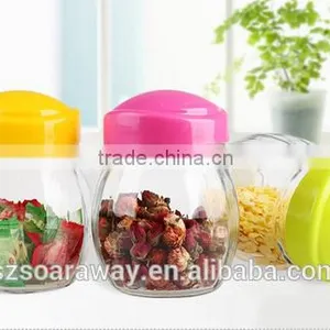 Colored Plastic Lid and Glass Spice Jars Wholesale thumbnail-4