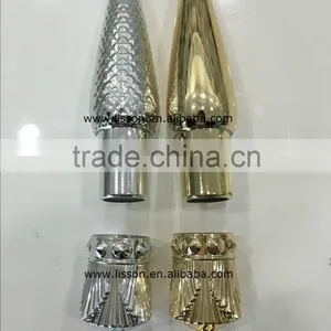 High-end Lipstick Container With Gold/Silver Plated Body and Crown Cap thumbnail-1