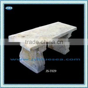 Outdoor Garden Travertine Bench JS-T029C thumbnail-1
