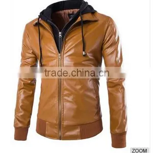 Men's Trendy PU Jacket thumbnail-4