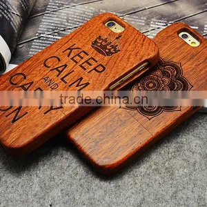 Unique Handmade Natural Wood Hard Bamboo Wooden Cell Phone Case Cover thumbnail-1