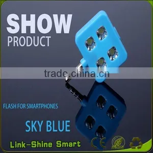 Portable Mini 4 LED External Flash Fill Light Selfie Lamp For IPhone 6 thumbnail-3