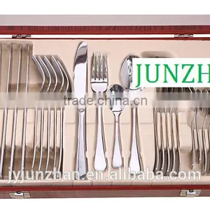24pcs Cutlery in Visable Wooden Box and Stainless Steel 410 Material Factory Sell Directly thumbnail-2