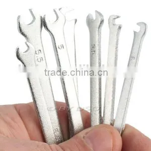 Mini Open End Spanner Wrench Set 7pc 3-5.5mm Flat Offset thumbnail-2