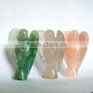 300mm Semi Precious Stone Quartz Large Angel Statue thumbnail-1