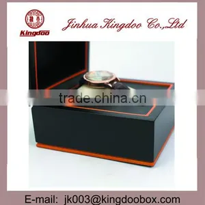 Jinhua Supplier Handmade Rectangular MDF Wooden Watch Box With Flip Lid thumbnail-4