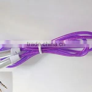 DC3.5 Transparent Colorful Audio&Video Cable With Aluminum Foil /5 Colors thumbnail-2