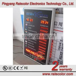 Wall Mouted Aluminum Fram LED Electronic Currency Exhange Rate Display Board for Bank thumbnail-6