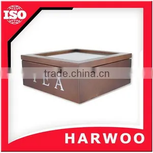 Hot Sell Wooden Tea Box With Clear Window thumbnail-2