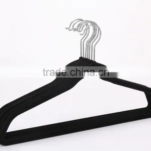 Flocked Clothes Hanger With Shoulder Pads HM-010 Quality Choice thumbnail-1