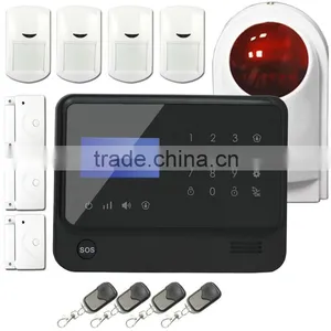 Plain Black Color Burglar Alarm System GS-G90E,GSM Alarm|wireless Alarm System for Home Residence Protection thumbnail-1