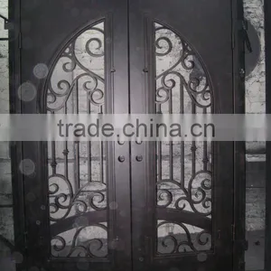 Exterior Decorative Wrought Iron Door thumbnail-1