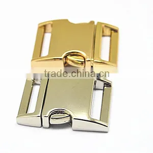 Safety Curved Metal Quick Release Clip,gold Metal Collar Buckle 1 Inch,25mm Buckle for Dog Leashes Quality Choice thumbnail-2