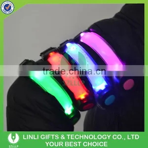 Hot Selling TPU Safety Warning Led Light Up Arm Band With Logo thumbnail-6