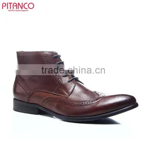 Brogues Style High Quality Leather Mes Dress Boots thumbnail-1