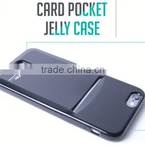 Roarkorea Card Pocket Jelly Case For Galaxy S6 Edge,High Quality Jelly Tpu Case Mobile Phone Accessories Wholesale thumbnail-1