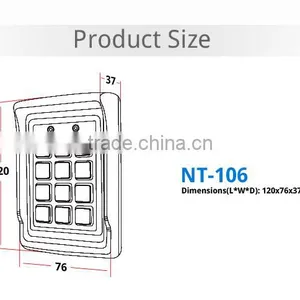 Nordson NT-106 Waterproof Metal Security Access Control for Single Door Entrance thumbnail-4