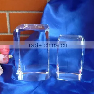 New Products 2016 Special Price Clear Blank Optical Crystal Plaques/blocks/cubes thumbnail-2