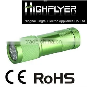 New Design AAA 9 LED Aluminum Mini Torch for China New Year thumbnail-1
