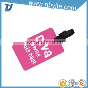 Soft PVC Travel Luggage Standard Size PVC Luggage Tag Suitcase Name Tag thumbnail-1