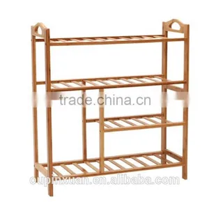 Pure Nature Bamboo Handmade Shoe Rack,Bamboo 4-tiers Shoe Rack for Shoes Showroom thumbnail-6