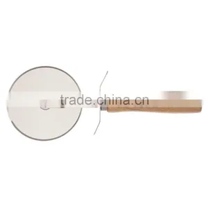 4" Pizza Cutter w/ Wood Handle thumbnail-1