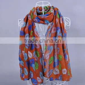 LIP Multicolor 100% Viscose Women Scarf Voile Scarves 180*90 Pashmina Muslim thumbnail-5