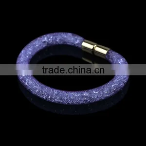 2015 New Design High Good Quality Mesh Stardust Magnetic Bracelet for Women thumbnail-4