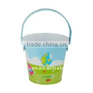 New Style Ice Bucket Metal Tin Bucket With Handle for Easter thumbnail-1
