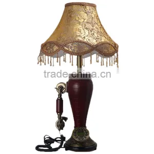 Antique European Brown Lamp Telephone Landline With Home Phones thumbnail-1