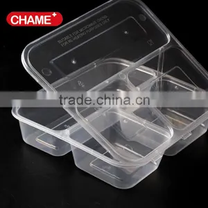 Resuable Plastic Meal Prep Container 3 Compartment, 10 Pack, Stackable, Leakproof Bento Lunch Food Box Storage Containers thumbnail-2