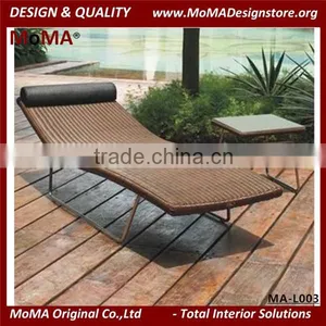 MA-L003 Commercial Resort Furniture Sun Lounger Rattan Pool Lounger thumbnail-1