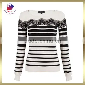 Cotton Net t Shirts Girls Wholesale Long Style Stripe Fashion Style thumbnail-1