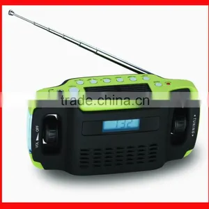 Best Selling AM FM Radio Outdoor Brightness Emergency Flashlight Powered By Solar and USB thumbnail-2